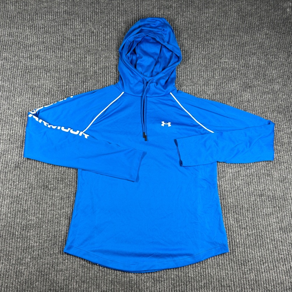 Under Armour Hoodie Womens S Blue Loose Fit Long Sleeve Activewear shirt